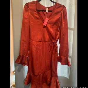 Target silk ruffle dress